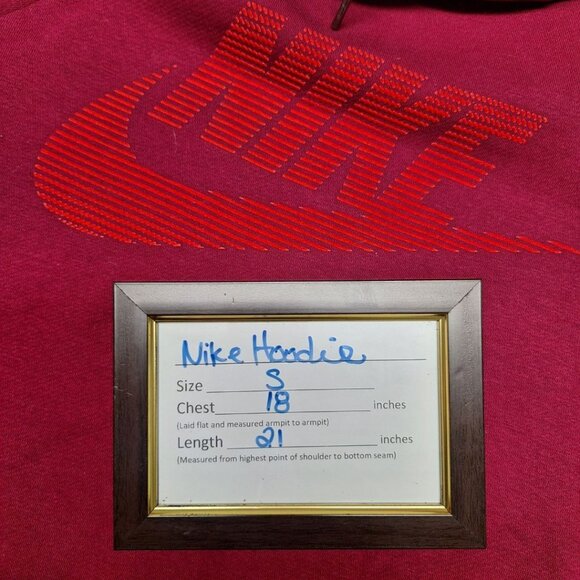 Nike Cowl Neck Hoodie‎ Womens Small Pink Side Pockets Sweatshirt - Picture 7 of 10